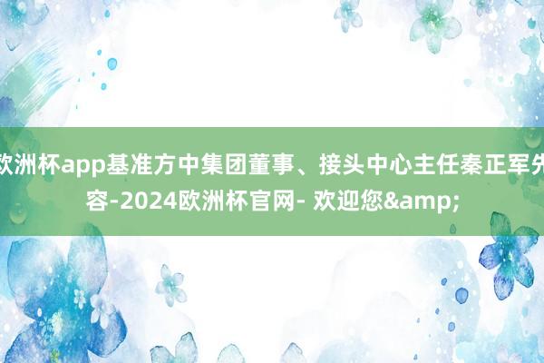 欧洲杯app基准方中集团董事、接头中心主任秦正军先容-2024欧洲杯官网- 欢迎您&