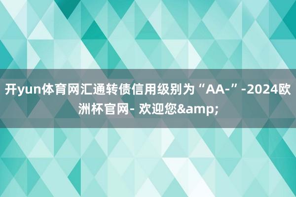 开yun体育网汇通转债信用级别为“AA-”-2024欧洲杯官网- 欢迎您&