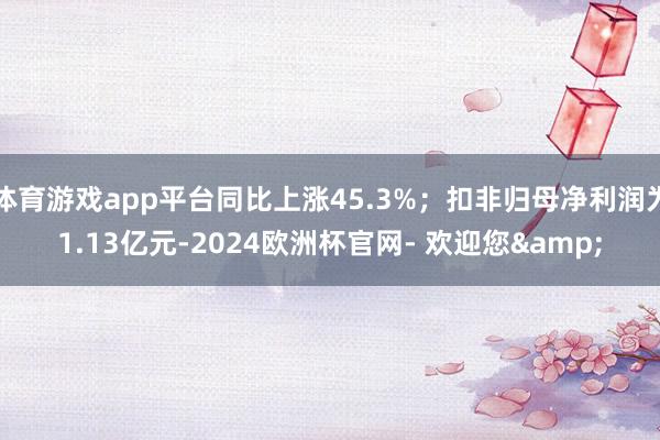 体育游戏app平台同比上涨45.3%；扣非归母净利润为1.13亿元-2024欧洲杯官网- 欢迎您&