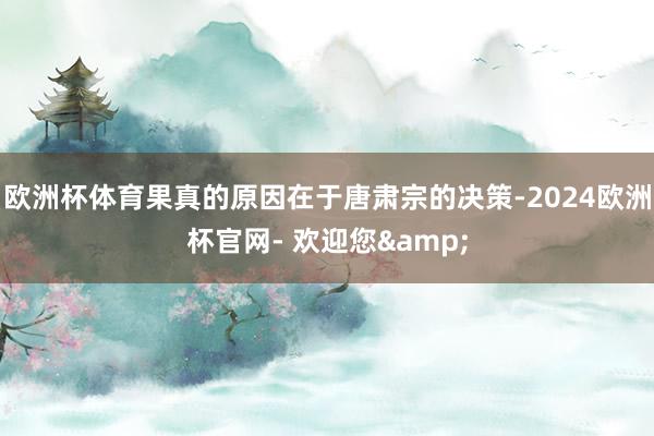 欧洲杯体育果真的原因在于唐肃宗的决策-2024欧洲杯官网- 欢迎您&