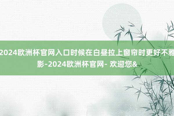 2024欧洲杯官网入口时候在白昼拉上窗帘时更好不雅影-2024欧洲杯官网- 欢迎您&
